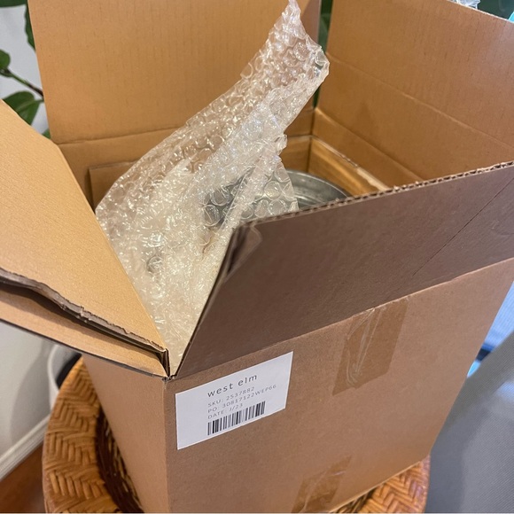 New West Elm XL Boho Gray Glass Abstract Asymmetrical Flower Vase Home Décor 10” - Picture 12 of 12